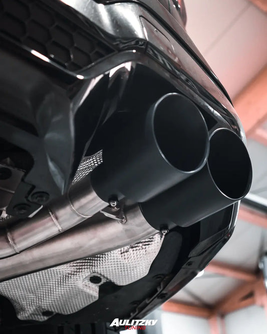 Aulitzky Exhaust | ECE Abgasanlage ab OPF mit Klappensteuerung | passend für BMW X3M/X4M inkl. Competition (F97/F98) S58