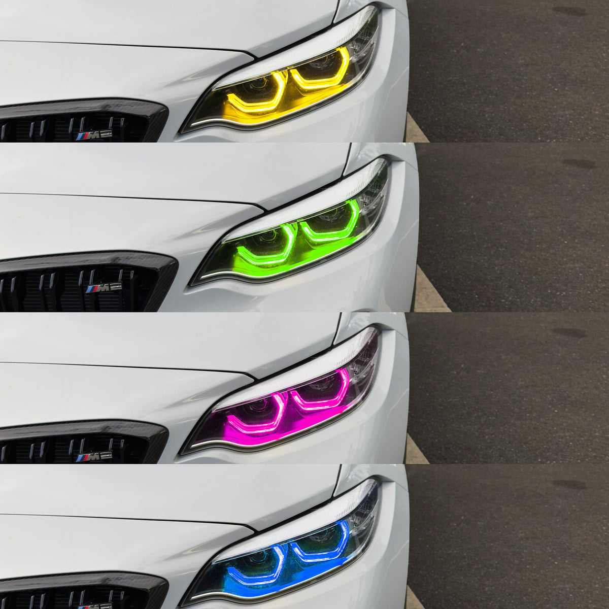TNF RGBW DRL Farbwechsel Tagfahrlichter Module passend für BMW M2 (F87/F22/F23) Facelift