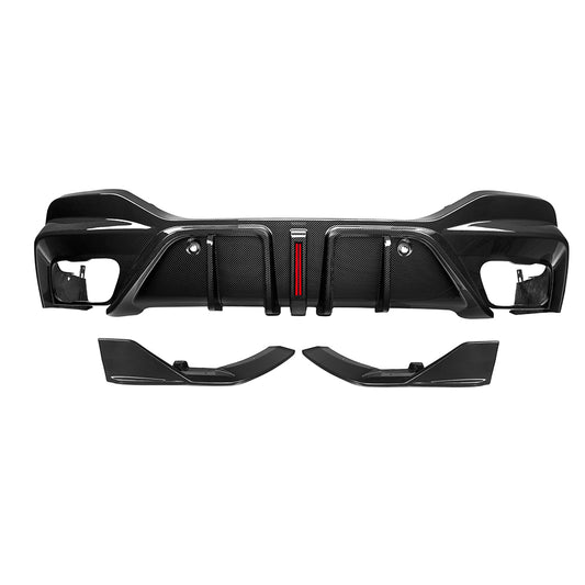 TNF+ SOOQOO Heckdiffusor Carbon mit Licht passend für BMW X6 (G06/G06 Facelift)