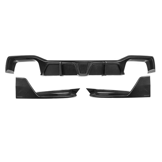 TNF+ SOOQOO Heckdiffusor mit Licht Carbon passend für BMW X4 (G02) Facelift