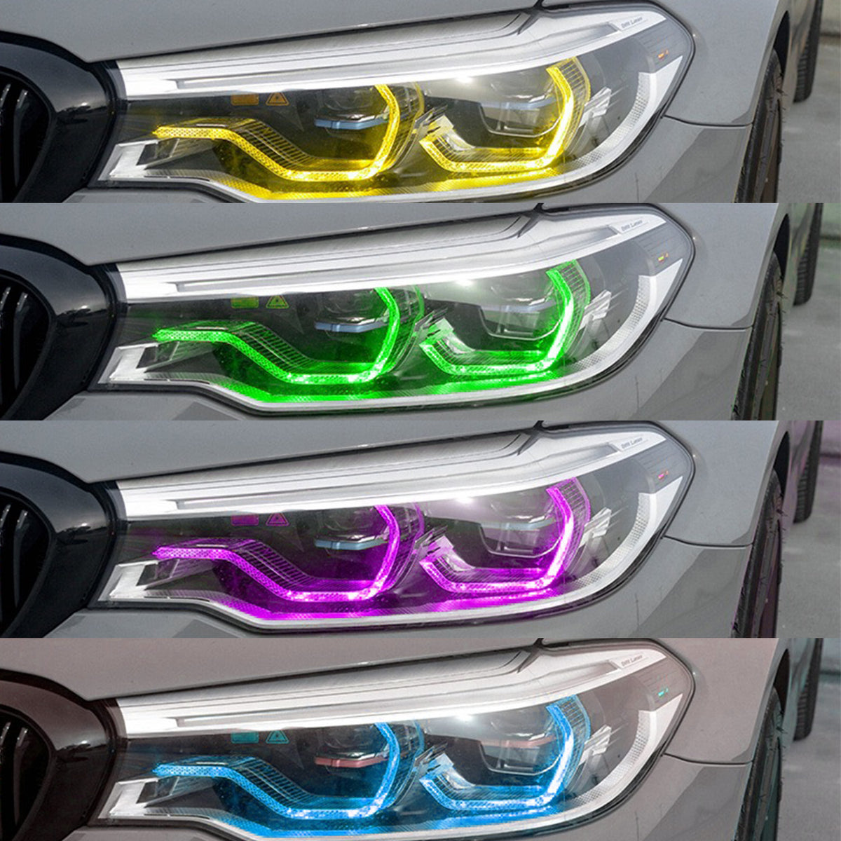 TNF RGBW DRL Farbwechsel Tagfahrlichter Module passend für BMW 5er (G30) Baujahr 18-20 LED Scheinwerfer