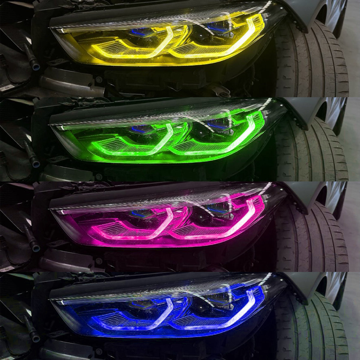 TNF RGBW DRL Farbwechsel Tagfahrlichter Module passend für BMW 8er (G14/G15/G16) M8 (F91/F92/F93)