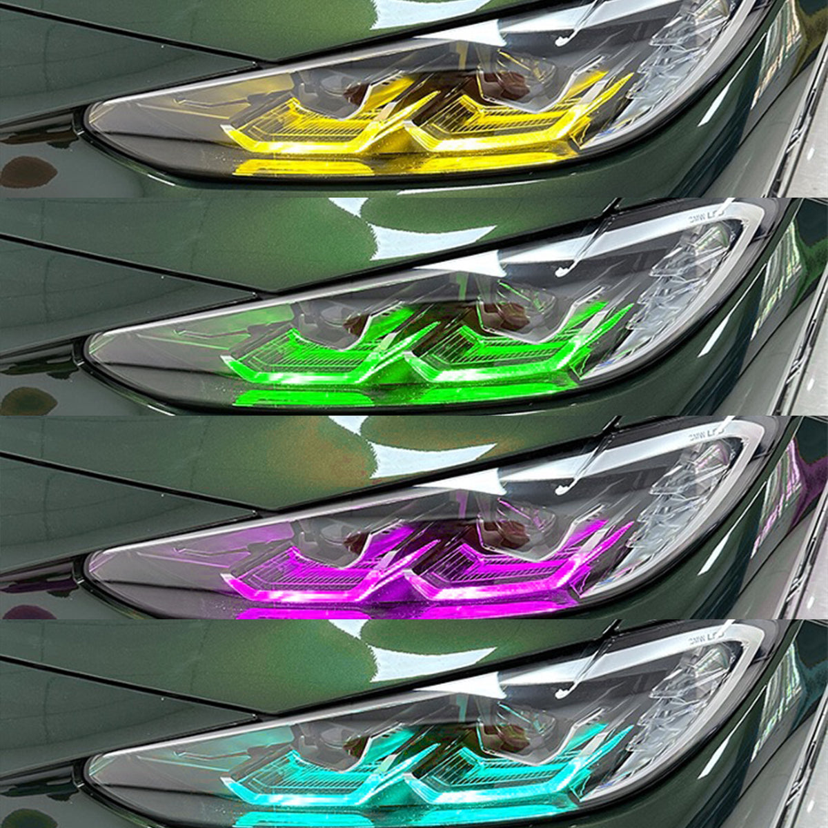 TNF RGBW DRL Farbwechsel Tagfahrlichter Module passend für BMW M3 (G80/G81) M4 (G82/G83) LED Scheinwerfer