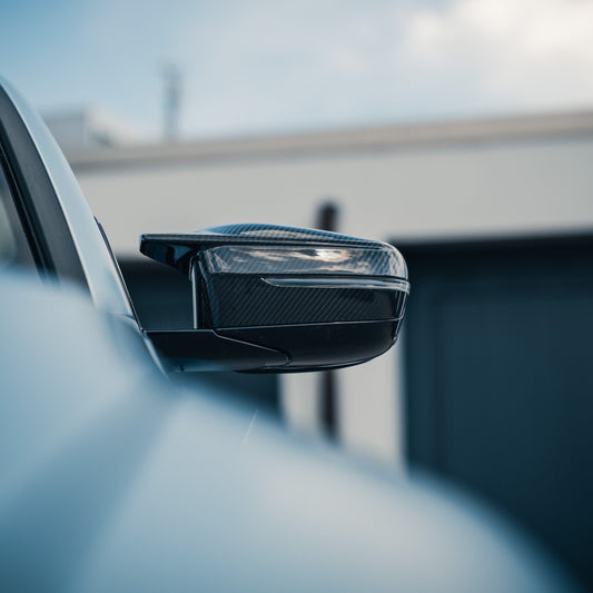 TNF+ G8X-Style Carbon Spiegelkappen passend für BMW 2er (G42) 3er (G20/G21/G28) 4er (G22/G23) 4er i4 (G26)