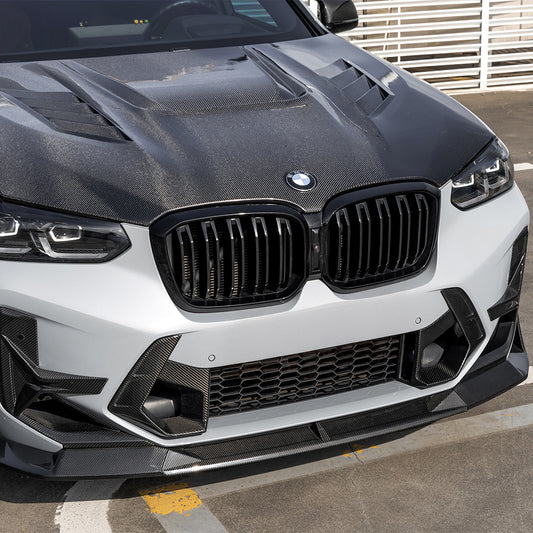 TNF+ SOOQOO Frontspoiler Carbon passend für BMW X3 M (F97) X4 M (F98) Facelift