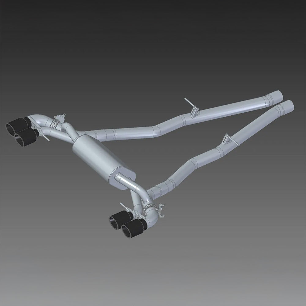 Aulitzky Exhaust | ECE Abgasanlage ab Kat/OPF mit Klappensteuerung | passend für BMW M5 inkl. Competition/CS (F90) S63