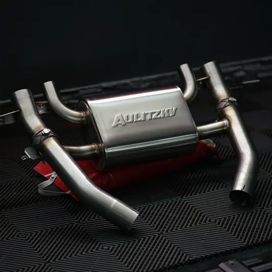 Aulitzky Exhaust | ECE Abgasanlage 3" (76mm) ab OPF mit Klappensteuerung | passend für BMW M3/M4 inkl. Competition (G80/G81/G82/G83) S58