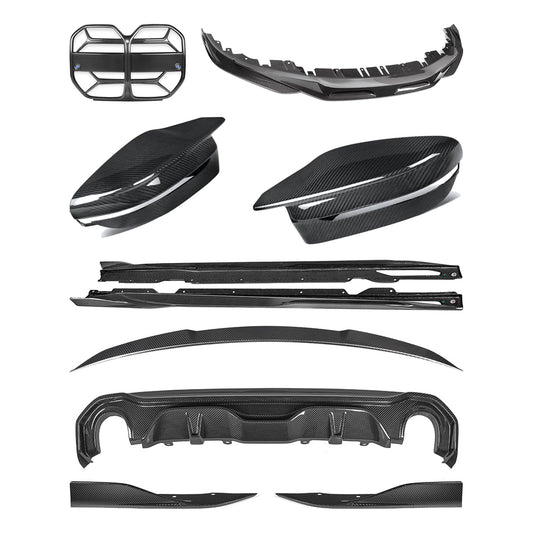 TNF+ SOOQOO Komplett-Kit Carbon passend für BMW 4er Gran Coupé / i4 (G26)