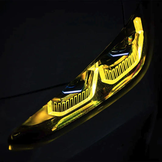 TNF Yellow Light daytime running light LED module set UK/EU with heat sink suitable for BMW (G80/G82/G83/G22)