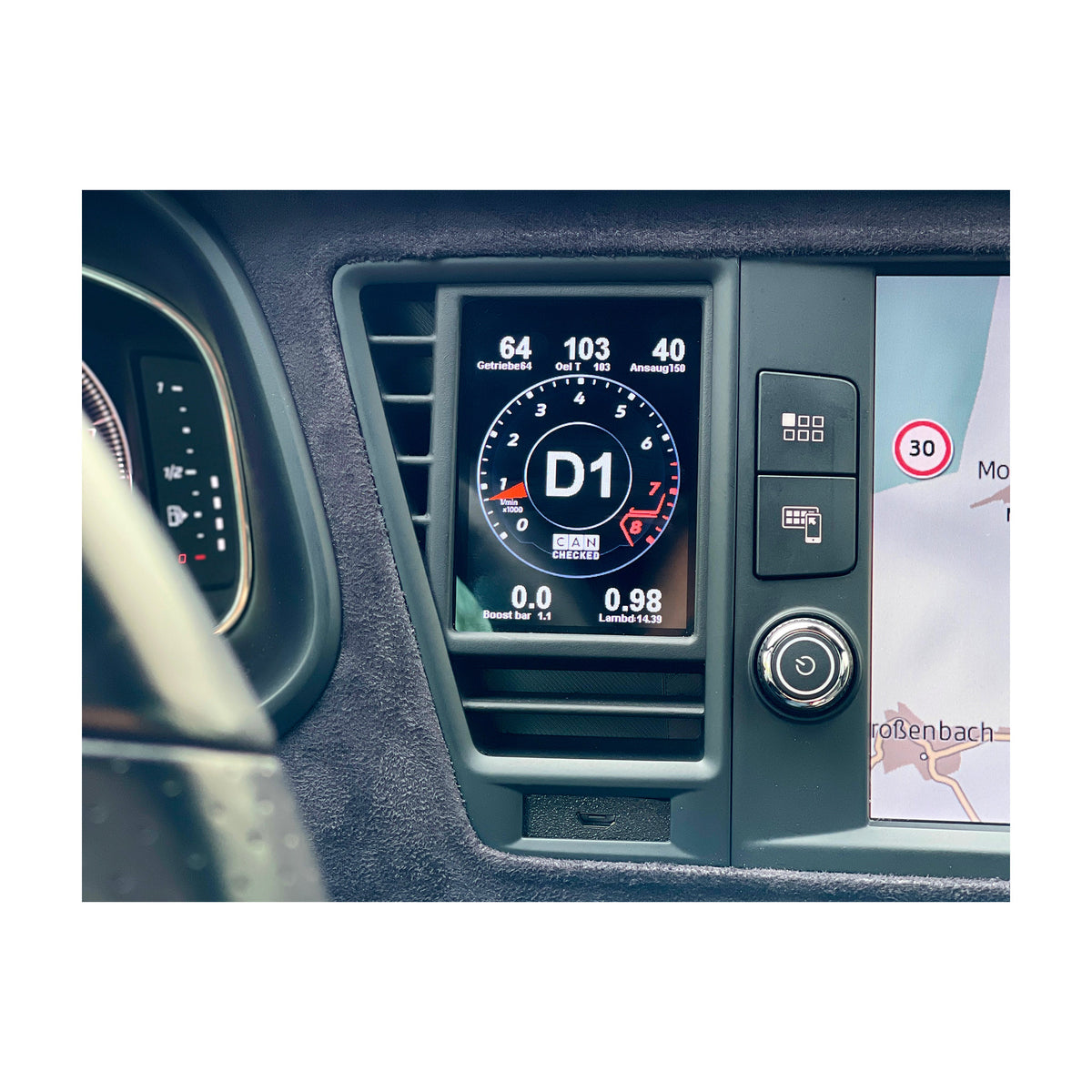 CANchecked Datendisplay MFD28 Gen2 passend für Seat/Cupra Leon 5F LHD